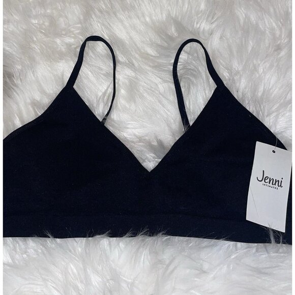 Jenni Bralette Bra Unlined Wire Free Womens M Medium Black New - Picture 3 of 5